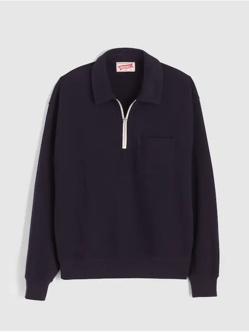 Madewell Quarter-Zip Sweatshirt - Navy